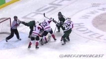 Guardian Angel - Ref Takes Skate to Neck Area - European Trophy Final - JYP vs FBK - Dec 22, 2013