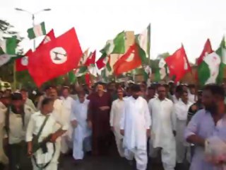Chairmen Riaz Ali Chandio JSM Kachi organized Peace March from badin to Karachi 07