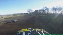 GoPro HD Hero Motocross Crash - Rider Allmost Gets Ran Over After!
