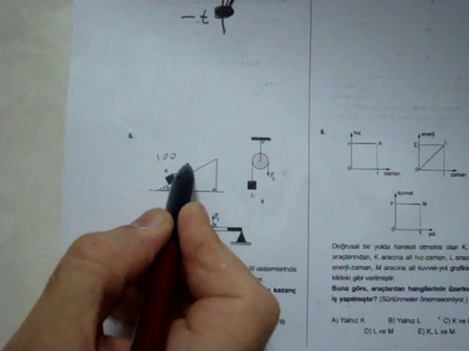 YGS-6 FİZİK SORU 6 VİDEO ÇÖZÜMÜ