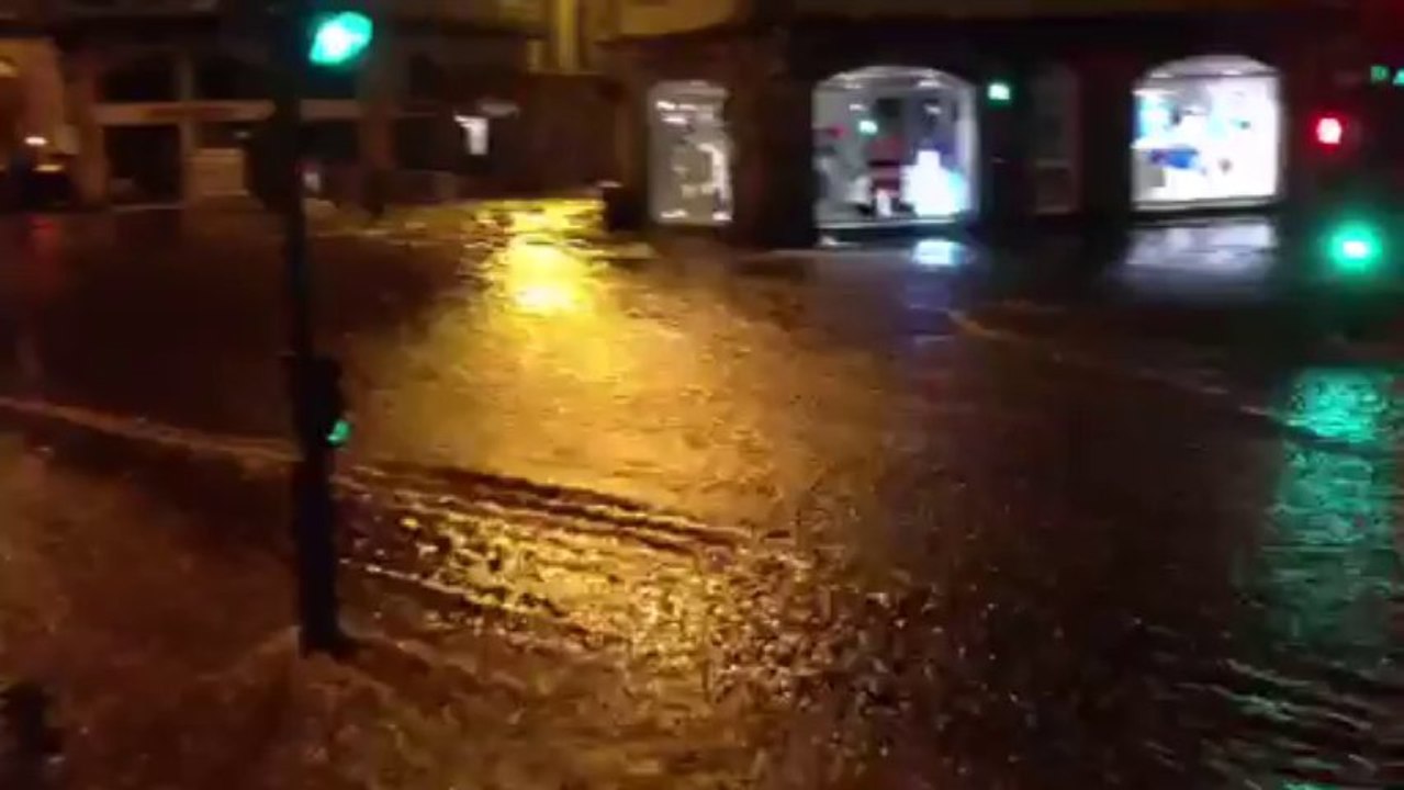 Tempête Dirk. Morlaix sous les eaux