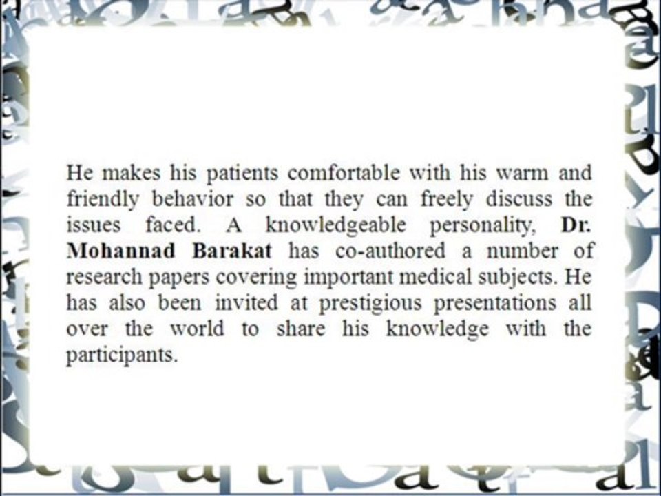 Dr. Mohannad Barakat Has Achieved Success In The Field of Orthopaedics