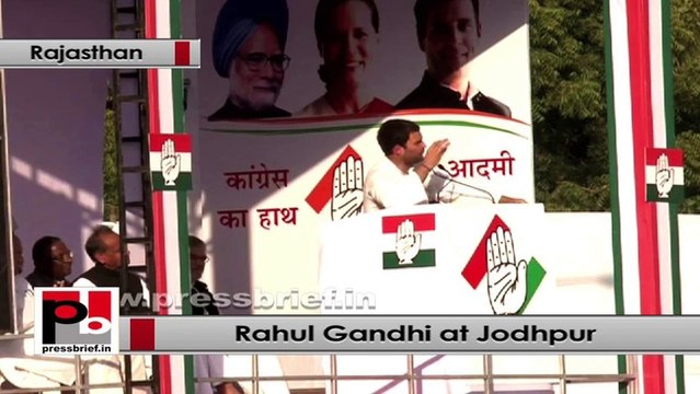 Rahul Gandhi in Rajasthan enlists achievements of the Congress government