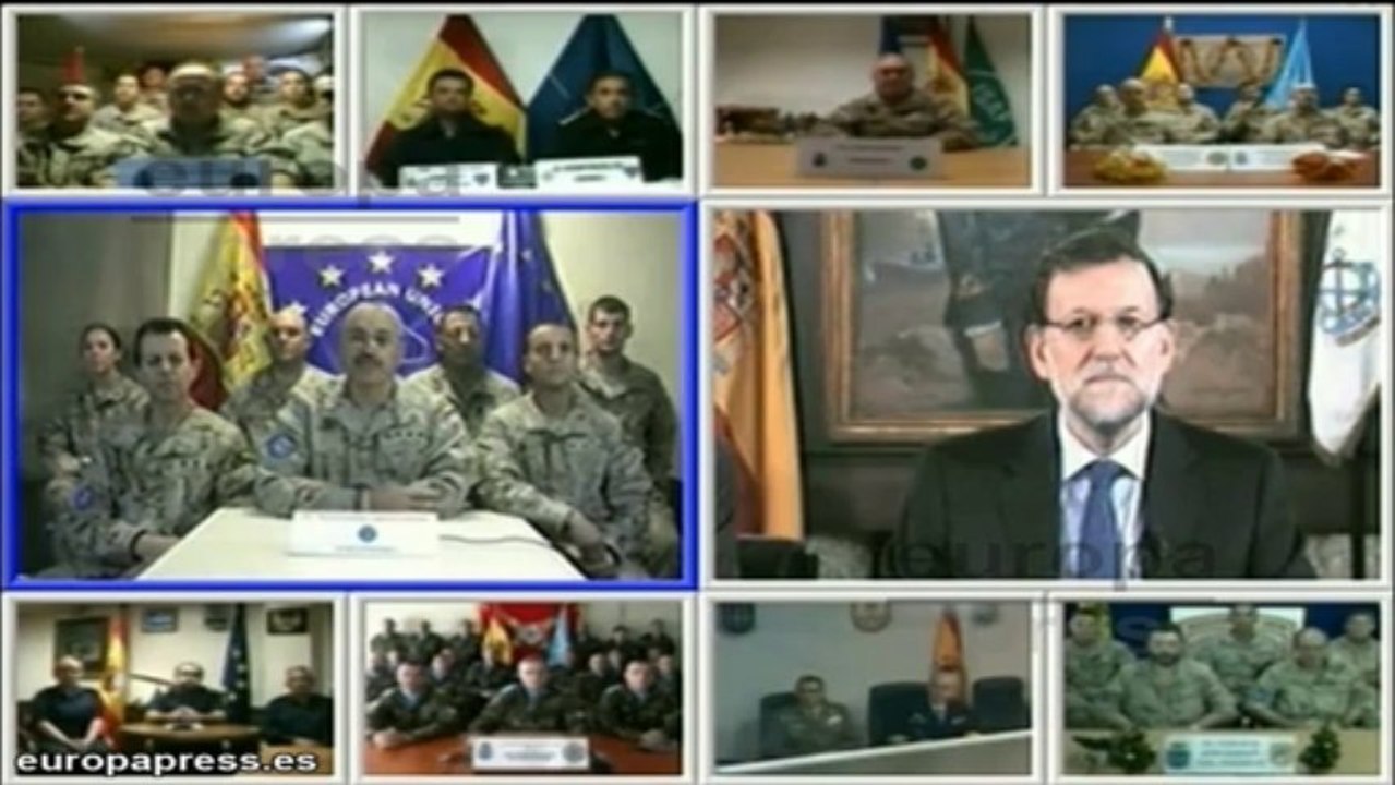 Rajoy felicita la Navidad a las tropas españolas