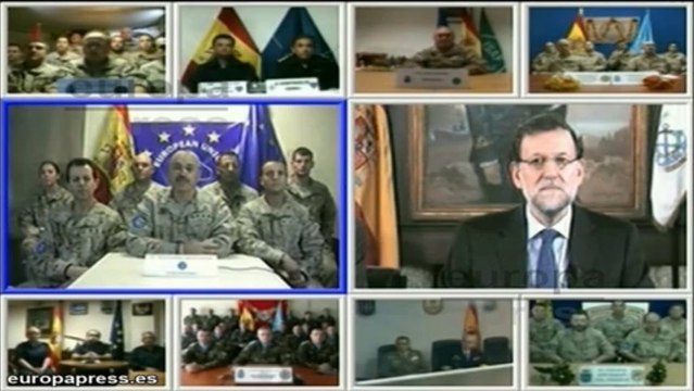 Rajoy felicita la Navidad a las tropas españolas