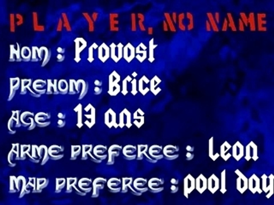 Player, no name : Fraggs !