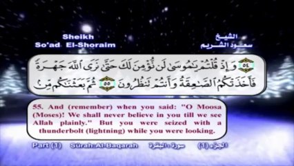 Quraan Kareem (Saood Al Shorem ) Part 1 Al Bakra (3 )
