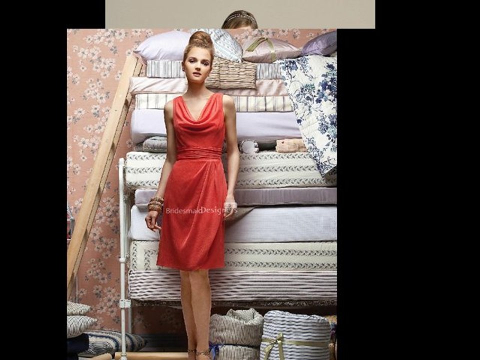 Melon Chiffon Bridesmaid Dress | Chiffon Bridesmaid Gown | Descount Brisdesmaid Dress 2014