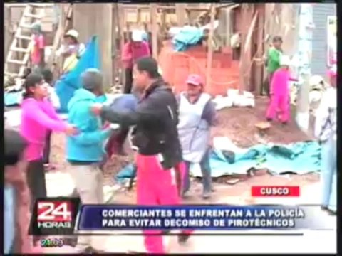 Cusco: violentos enfrentamientos tras operativo que incautó pirotécnicos ilegales
