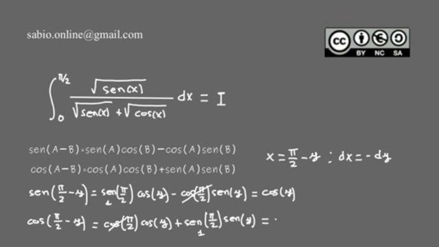 Integrales XIV Sustitución o cambio de variable Funciones trigonométricas