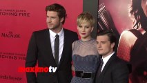 Jennifer Lawrence, Liam Hemsworth, Josh Hutcherson CATCHING FIRE LA Premiere