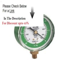 Clearance Yellow Jacket 69044 3 1/8" Vacuum gauge 0-30 inHg/760-0 Torr (mm)