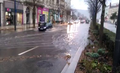 Les rues de Valence, ce matin de Noël 2013, après les fortes pluies