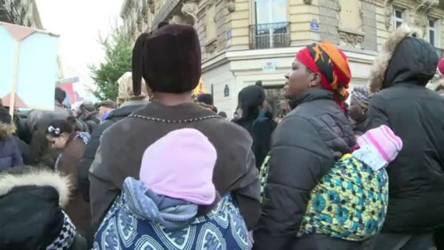 Manifestation du DAL aux abords du ministère de l'Intérieur