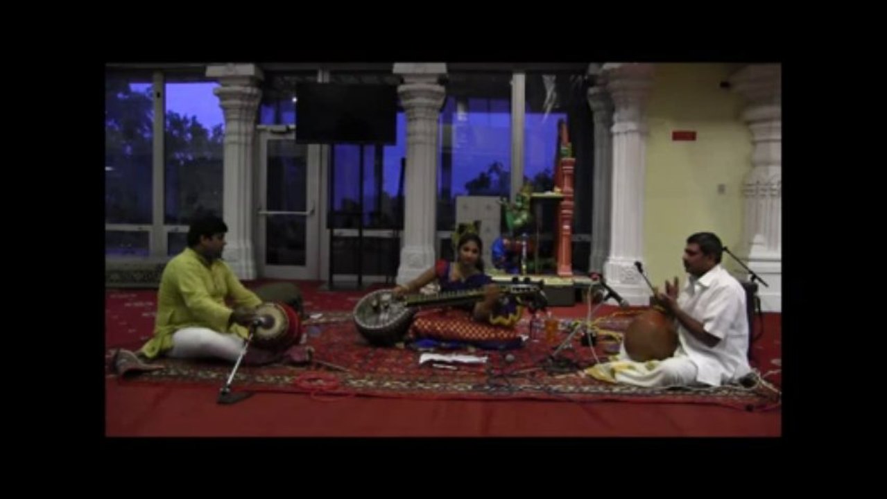 HINDU TEMPLE OF GREATER CHICAGO: EKANTHA SEVA VEENA CONCERT: SRI NITYA PARITI: "TELISI RAMA CHINTANA"