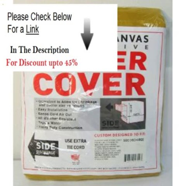 Clearance 42"W x 45"D x 28"H Side Draft Heavy Duty Canvas Cover for Evaporative Swamp Cooler (42 x 45 x 28)