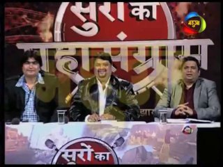 manoj tiwari  entertaint all the judges of the sur ka mahasangram