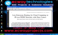 Low-Emissions Routing for Cloud Computing in IP-over-WDM Networks with Data Centers