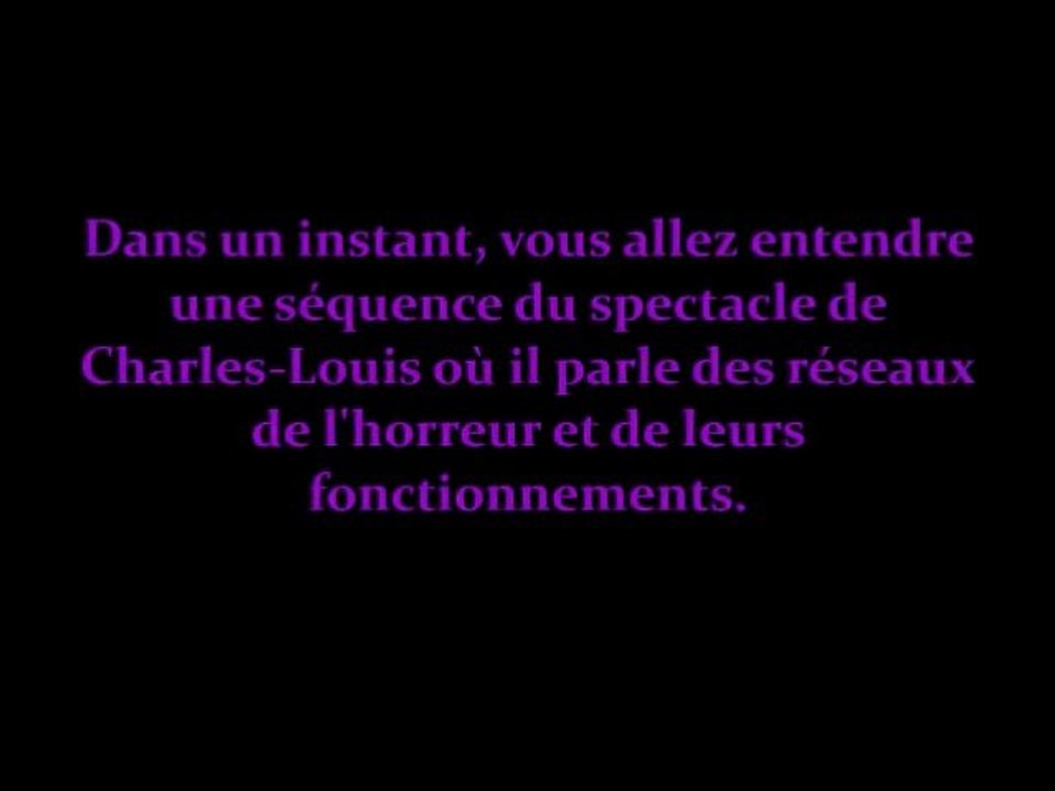 CHARLES-LOUIS ROCHE TÉMOIGNE AU THÉATRE DE LA MAIN D'OR DE DIEUDONNÉ