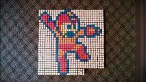 Portrait Created Using 97 Rubik's Cubes