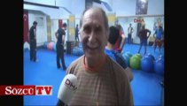 55 yaşında kick boksa merak saldı