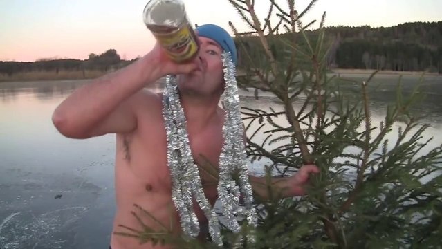 A drunk dumb and crazy guy wishes you a Merry Christmas!