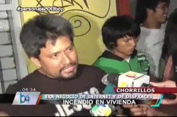 Local siniestrado en Chorrillos funcionaba como cabinas de Internet