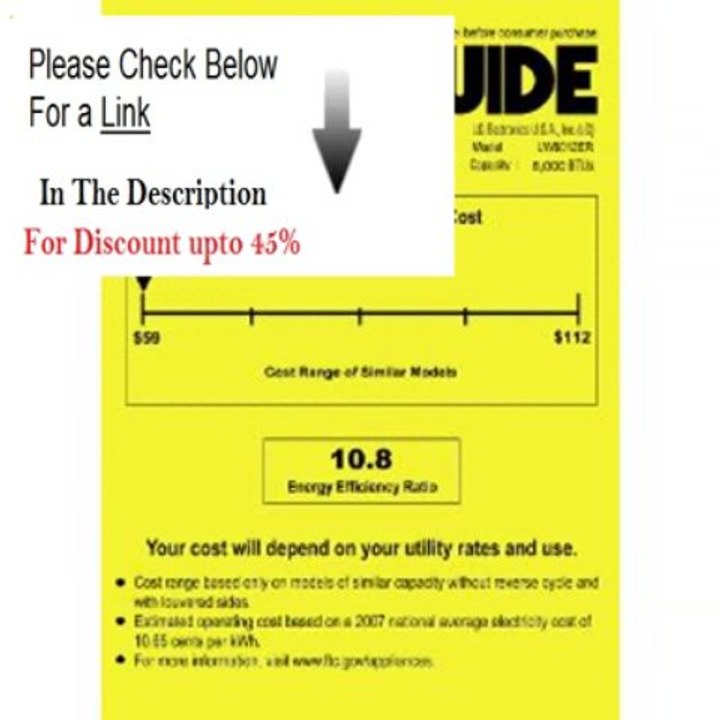 Clearance LG 8,000 BTU Window-Mounted Air Conditioner with Remote Control (115 volts) - LW8012ER