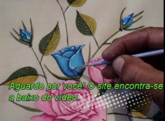 Download Video: Ebook grátis pinturas de flores em tecido passo a passo.