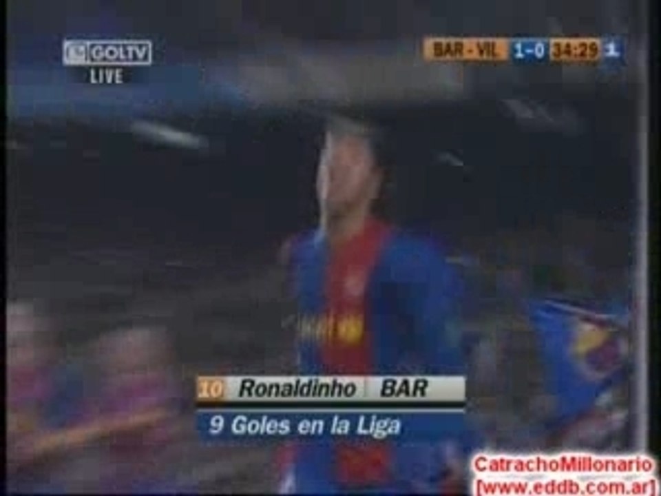 Ronaldinho (1-0) vs villareal 25-11-2006