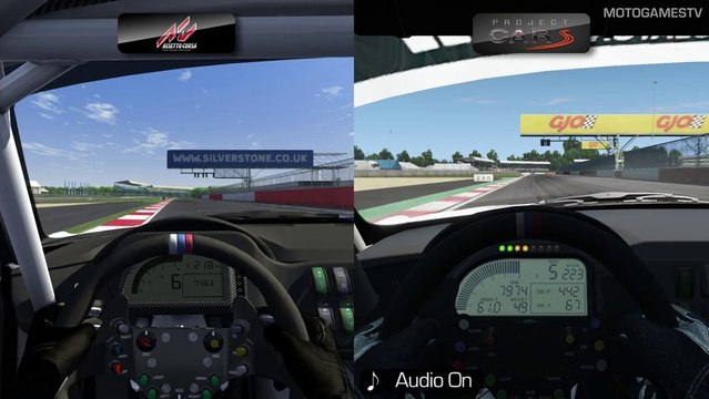 Assetto Corsa Beta vs Project CARS Build 632 - BMW Z4 GT3 at Silverstone