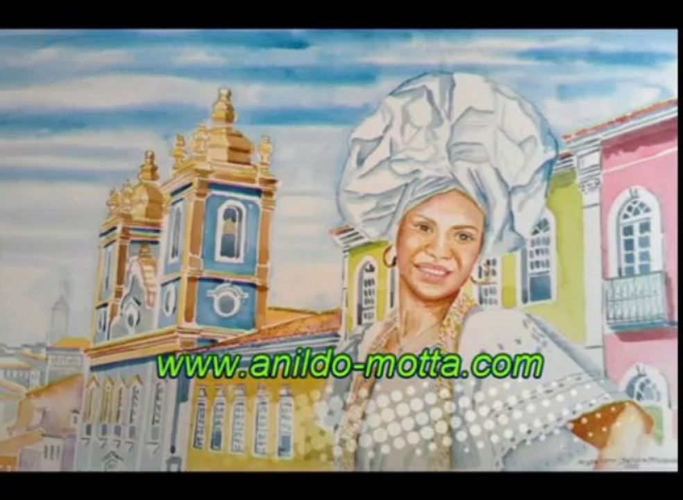 Pintura com aquarelas de uma Baiana. Ebook grátis