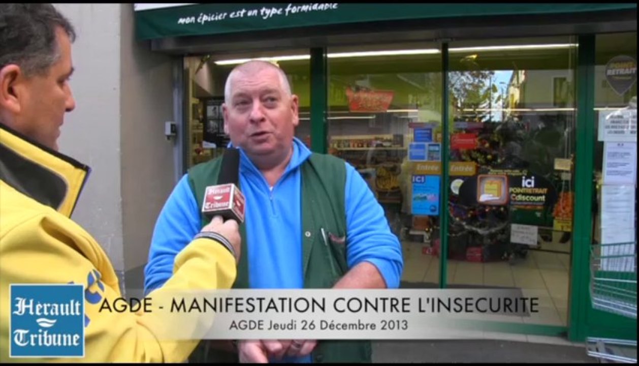 AGDE – 2013 - Un cortège d'agathois en colère dénoncent l’insécurité  en cœur de ville !