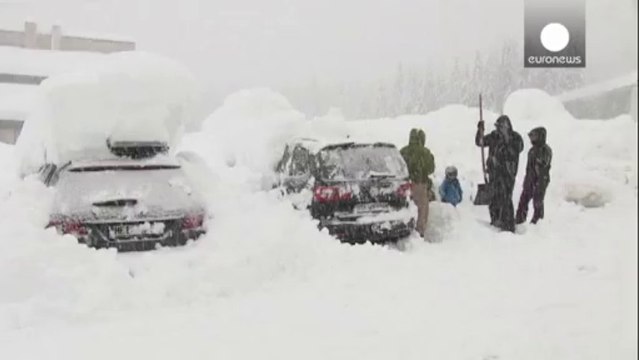 More than a metre of snow in Swiss Alps in 12 hours