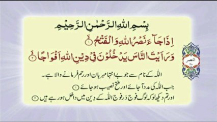 110 Surah An Nasr - Complete with Urdu translation
