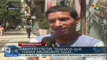 Altas temperaturas en Argentina por ola de calor