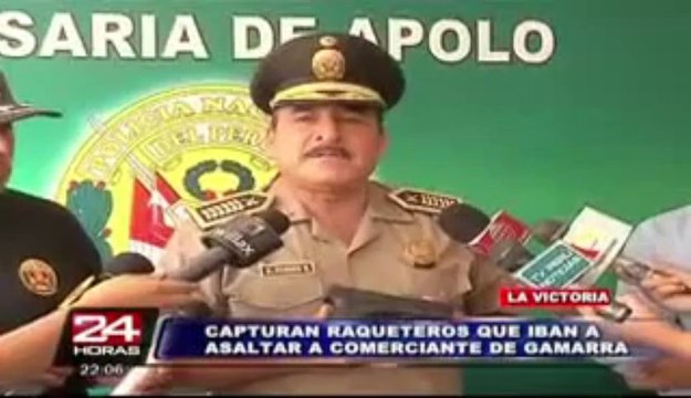 Capturan en La Victoria a banda que robaba autos y motos con pistolas