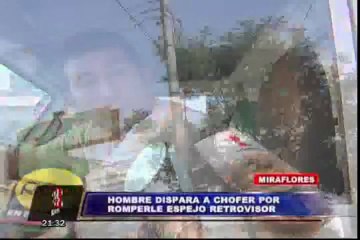 Miraflores: chofer le rompe retrovisor por accidente y sujeto responde a balazos