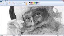 Un père NOEL dessiné sur Microsoft Paint, ultra réaliste. Classe!