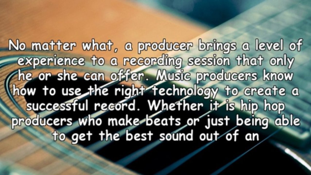 Studio Time And The Importance Of Hiring A Music Producer To Record Your Album