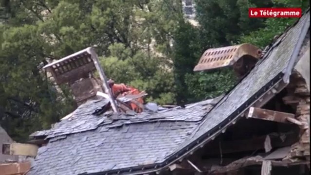 Quimperle. La démolition de la maison de l'Isole continue