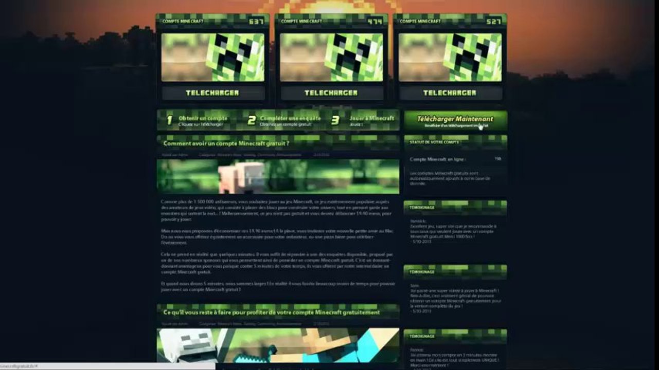 Minecraft Premium Gratuit 2014