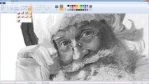 Père Noël dessiné sur MS Paint