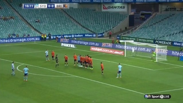 Alessandro Del Piero Amazing Free Kick Goal ~ FC Sydney vs Brisbane Roar 1-0 HD
