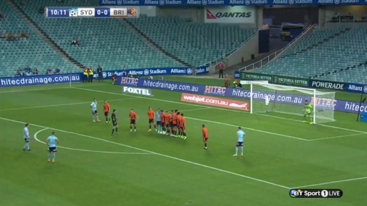 Alessandro Del Piero Amazing Free Kick Goal ~ FC Sydney vs Brisbane Roar 1-0 HD