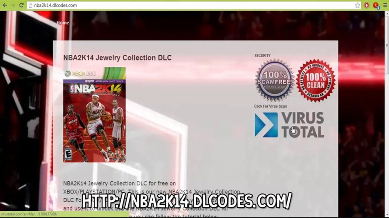 NBA2K14 Jewelry Collection DLC Code