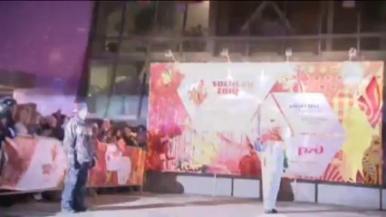 La antorcha olímpica pasa por Samara