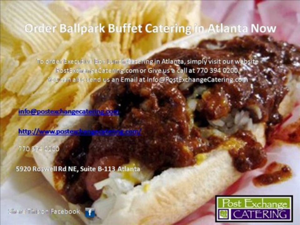 Ballpark Buffet Catering in Atlanta