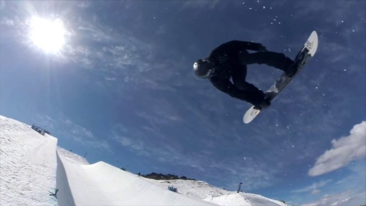 GoPro Shaun Flippin White Training Session - Frontside double 1440