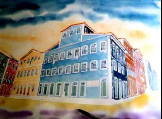 Aquarelas monumento em Salvador aulas grátis.